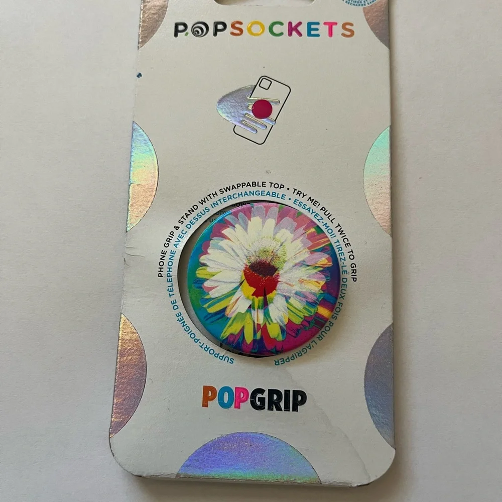 PopSockets Phone Grip Stand Frenetic Flower POPGRIP Popsocket